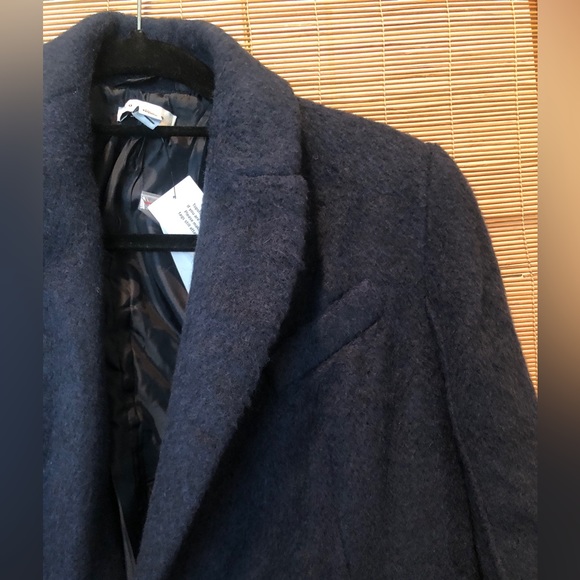 Topshop Manhattan Coat - Tailored, Belted, Double Breasted in Navy 2P - Picture 16 of 16